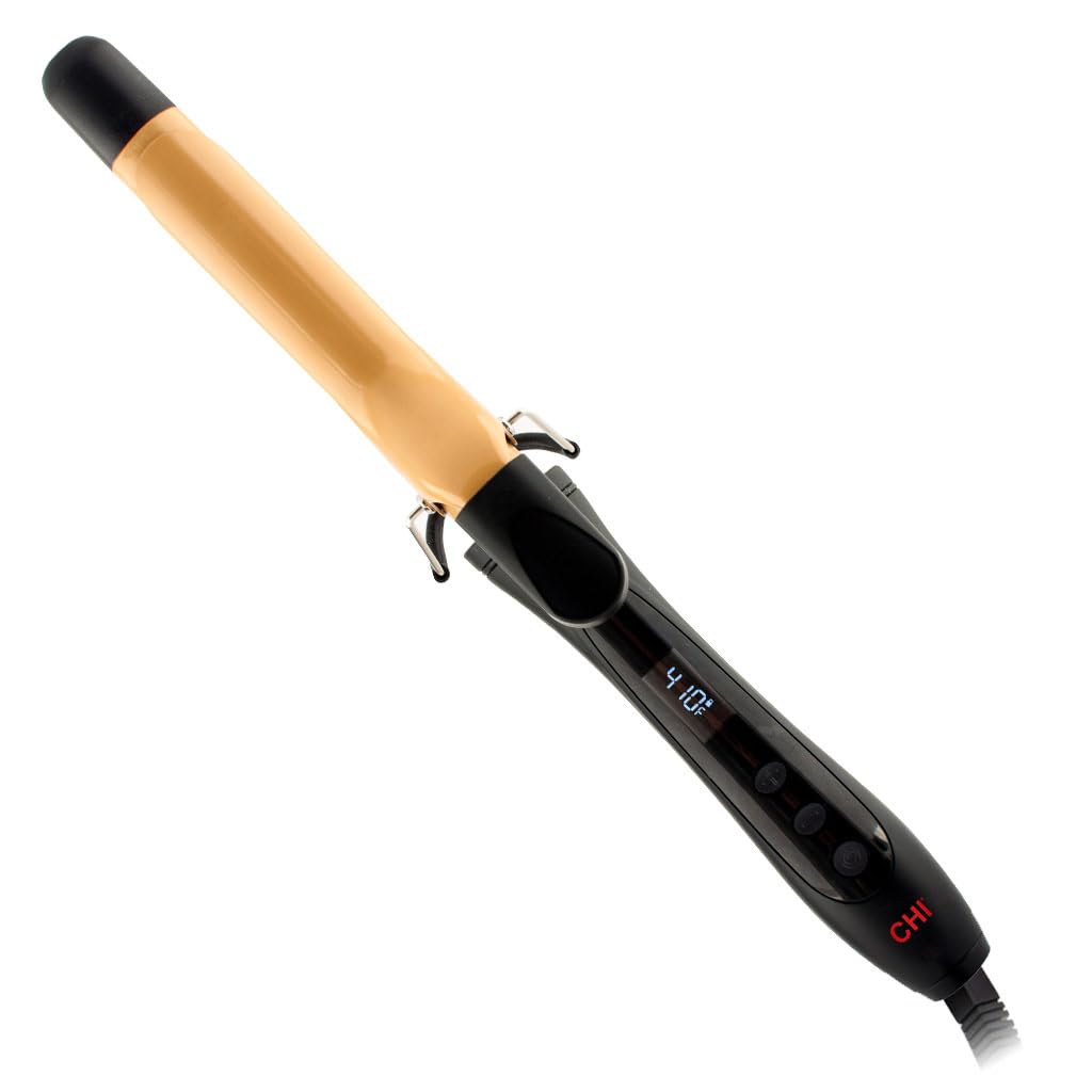 Photo 1 of CHI Texture Tourmaline Ceramic Curling Iron, Hair Curler For Smooth & Shiny Curls, Adjustable Temperature & Automatic Shut-Off, 1" Barrel