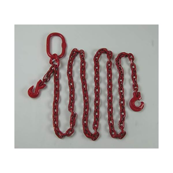 3m Forstkette vierkant 8mm mit Verkürzung und Schlinghaken, Grad 80, Rückekette, Chokerkette