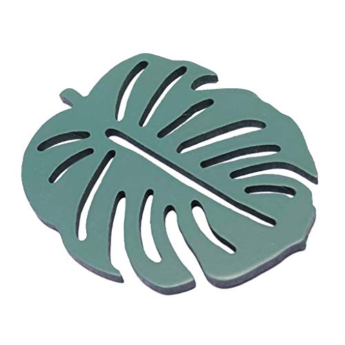 Wooden Insulation Mat Heat Resistant Pot Holder Mat Creative Cutout Leaves Shaped Trivet Pads for Hot Dishes/Pot/Bowl/Teapot/Hot Pot Holders (S) - Thumbnail 4