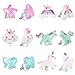 PinkSheep Bling Clip On Earrings for Little Girls Unicorn Earrings Rainbow Earrings for Kids Best Gift (Unicorn 1)
