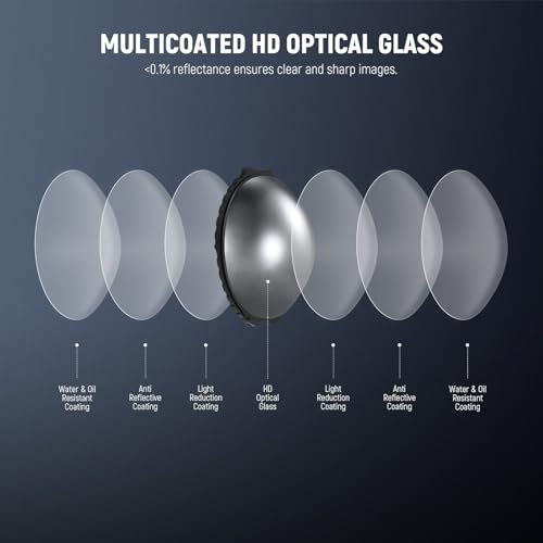 NEEWER ND Filters Compatible with Insta360 X5, ND16 Lens Filter Set, 4 Stops Light Reduction Screw On Auto Detect Multicoated Optical Glass Neutral Density, Action Camera Accessories, 2 Pack