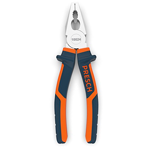 Presch Kombizange 180 mm - Universalzange ölgehärtet aus CR-V mit 2-Komponenten Griff und Greifflächen gezahnt – Bild 5