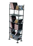 Atlantic SHF6T77 Translucence 6-Tier Media Rack (Titanium with Black)
