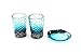 Ocean Blue Nautical Seashells Bathroom Accessories Set, Beach Bathroom Accessories Set Collection with Soap Dispenser Pump, Toothbrush Holder, Tumbler for Bathroom Vanities for Bathroom, Kitchen
