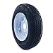Motorhot 2 pcs 5.30x12 Bias Trailer Tires & Rims 12 inch LRC 6 Ply 4 Lug White Trailer Wheels 5.30-12