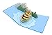 PopLife® Fishing Trip 3D Pop Up Father’s Day Card - Happy Anniversary, Boat Gift, Birthday, Retirement Card - for Boaters, Husband, Dad, Son, Brother, Boss, Friend, Grandpa