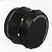 Chromium Crusher Drum 2.5 Inch 4 Piece Tobacco Spice Herb Grinder -Black