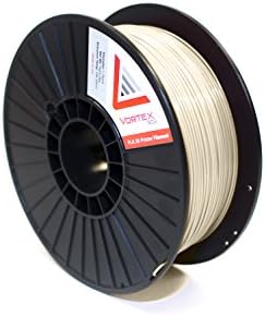 Vortex 3Dp Premium PLA Made in USA 1.75mm 3D Printer Filament 1kg/2.2lbs - Color: Marble White