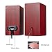 Besteye 507 PC Computer Speakers Phone for The Computers Laptop Tablet Smartphone Wood Computer Speakers USB–Dark Red Speakers