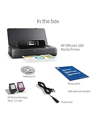 Impresora móvil HP Officejet 200 con paquete de tinta XL, Negro