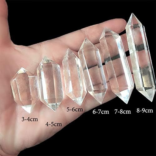 Stones - 1pcs 100 Natural Rock Clear Quartz Crystal Stone Point Healing 6sizes - Ring Lots Crystal Hair Generator Terminated Bowls Tarot Bracelet Sound Candle Heal Tumbled Home Coil Natur Case B