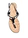 GUESS Factory Women's Jyll Gold Chain Logo T-Strap Sandals