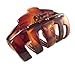Parcelona French Tubular Large Tortoise Shell Covered Spring Jaw Hair Claw Clip Clamp Clutcher