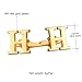U7 Men's 18K Gold Plated Initial Cufflinks (Letter H)