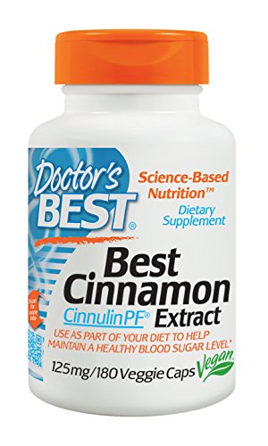 Doctor's Best Cinnamon Extract Cinnulin Capsules, 125mg, 180 Count Doctor's Best Cinnamon Extract Cinnulin Capsules, 125mg, 180 Count