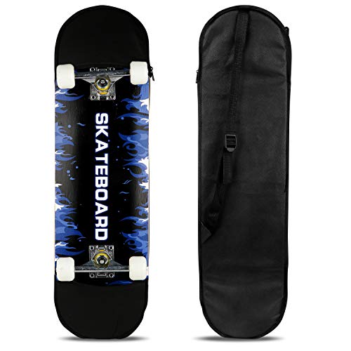 E EVERKING Skateboard 7 Layers Decks 31"x8" Pro Complete Skate Board Maple Wood Longboards for Teens Adults Beginners Girls Boys Kids