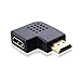 WOVTE HDMI Right Angle Port Saver Vertical Flat Adapter Male to Female 90 Degree&270 Degree Combo