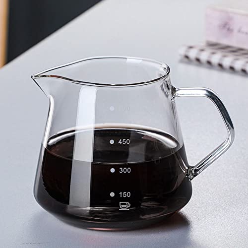 HOOPZOZA 600ml Glass Drip Coffee maker coffee Pot with Drip Filter Coffee Share Pot (A-600 set)