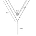 EVERU Sterling Silver Double Layer Necklace for Women with Bar and Round Pendant