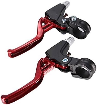 Bicycle Brake Levers - KHENG 2Pcs Aluminum Alloy Bicycle Brake Levers red