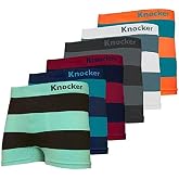 Knocker 6 pk Men`s Seamless Athletic Compression Boxer Briefs Underwear One Size
