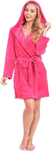 Patricia Lingerie Women's Premium Ultra Soft Fleece Warm Robe with Cozy Plush Hood