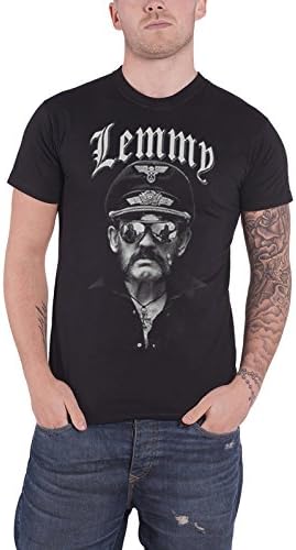 Lemmy T Shirt Mf'ing Portrait Motorhead Band Logo Official Mens Black