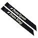ADBetty Prom King Sash & Prom Queen Sash Kit - School Party Graduation Party Decorations (Black)