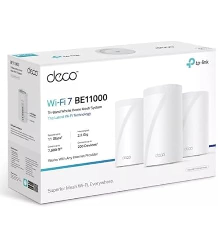 TP-Link Sistema de malha WiFi 7 BE22000 Tri-Band para toda a casa