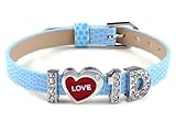 Imixlot® Love One Direction I Love ID Blue Wristband Bracelet