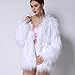 SZTOPFOCUS Led Fur Jacket For Women - Men Neon Light Up Coat White Glow Faux Fur Costume For Halloween Christmas Edc Outfit Clothing