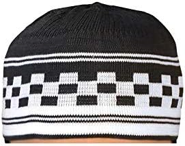 ran Brand New Mens Islamic Prayer Cap Muslim Topi Skull Hat Kufi Style Head YAM176