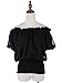 Anna-Kaci Womens Short Sleeve Ruffle Off Shoulder Smocked Waist Boho Blouse Tops