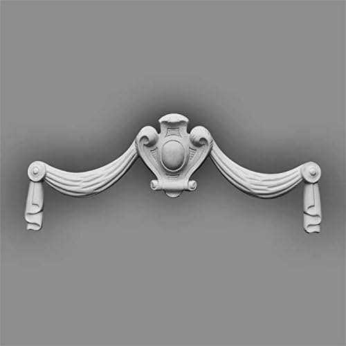 Gaudi Décor Swag Accessory 13 Inch #D585 Primed White Polyurethane (Use as a medallion, or on a Molding or Pediment)