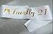 Birthday Girl Sash White and Gold - 21st Birthday for Women - Happy Birthday Party Favors - Supplies and Decorations - by Finally 21