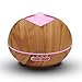 Meixx Ultrasonic Essential Oil Aroma Diffuser, Cool Mist Humidifier and Purifies Air for Office Home Bedroom Room Study Yoga Spa,Timer and Waterless Auto-Off, 7 LED Light Colors - Wood Grain (400ml)