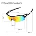 Ewin E11 Polarized Sports Sunglasses with 4 Interchangeable Lenses for Men Women Golf Baseball Volleyball Fishing Cycling Driving Running Glasses, TR90 Unbreakable Frame, Waterproof, Anti-Fog Lens