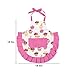 Claswcalor 100% Cotton Kids Girls Aprons for Cooking Cute Toddler Cupcake Baking Apron Adjustable Kitchen Pink Apron for Children Daughters Little Girls Granddaughter Gifts from Grandma