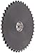 TSUBAKI - H35B25F-1 Tsubaki 35B25F-1 Finished Bore Sprocket, Single Strand, Inch, #35 ANSI No., 3/8