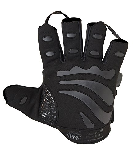 Gym Gloves Protect Your Hands & Improve Your Grip Weightlifting Grips (Black, Medium)