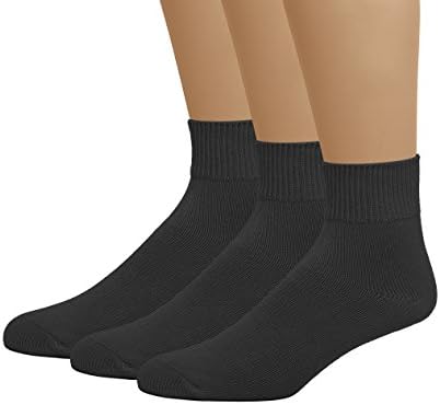 Classic Women's Diabetic Non-Binding Ankle Cotton Socks 3-Pack