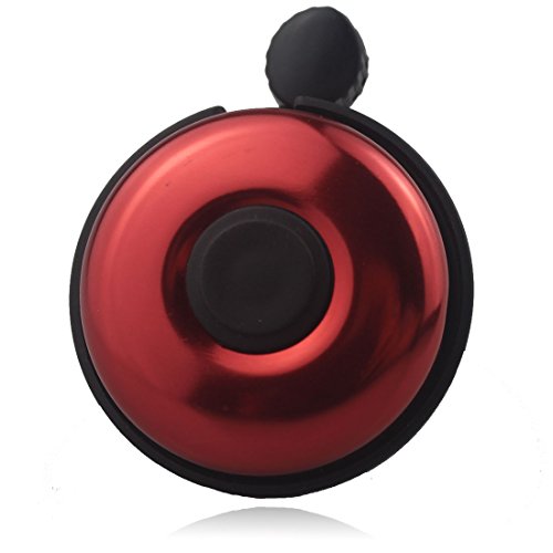 Kanchimi Aluminum Bicycle Bike Bell (6 Colors) Crisp Loud Clear Sound Anti Rust Fit for Mountain Bike Road Bike 20-22mm handlebars (Red)