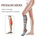 Compression Socks Women Men 15-20 mmHg, 6/7/12-Pairs Mens Womens Athletic Sock for Dress,Running,Medical,Varicose Veins,Travel (Multicolour-6 Pairs, L/XL(US Women 8-15.5/US Men 8-14))thumb 3