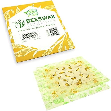 TGP Reusable Beeswax Food Wrap Set, Assorted 6 Pack | 2 Large | 2 Medium | 2 Small | Sustainable and Food safe Bees Wax Cloth Food Storage Wrap