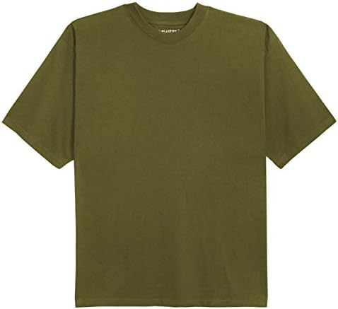 Big and Tall Solid Color No Pocket Short Sleeve T-Shirt (Olive 10X)