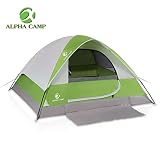 ALPHA CAMP 4 Person Camping Tent - 7' x 9' Green
