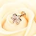 BODYA 3pcs 16G 7mm Cubic Zirconia Flower Lip Rings Labret Nose Studs Helix Round Shape Stud Earring Body Piercing Jewelry Three Tone