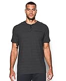 Under Armour Men's Charged Cotton Henley T-Shirt, Carbon Heather/Black, Medium