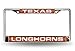 Rico Industries NCAA Texas Longhorns Laser Cut Inlaid Standard Chrome License Plate Frame