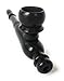 Matchpipe Black Ebony Wood Pipe- Deep Bowl 5 inch Tobacco Pipe- Handcrafted Durable